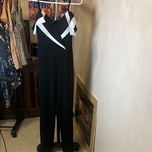 Elegant Black and White Jumpsuit